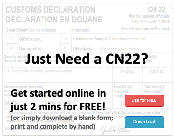 CN22 Customs Declaration Form