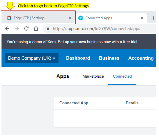 Getting back to EdgeCTP from Xero