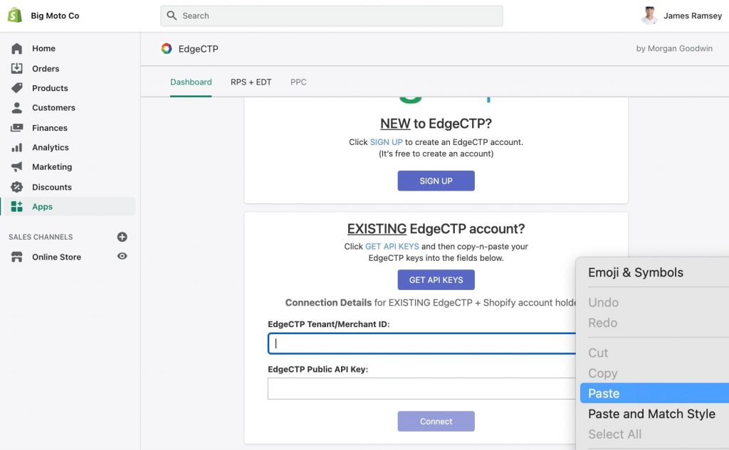 edgecp-paste-merhchantid-inshopify