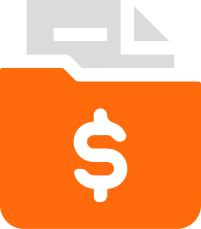 Icon of a document with a dollar sign, representing automated accounting of trading documents